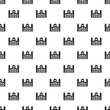 Historical building pattern seamless vector Ilustración de archivo