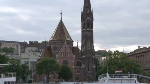Historical Buildings on The Danube Coasts Stock Footage 45996190