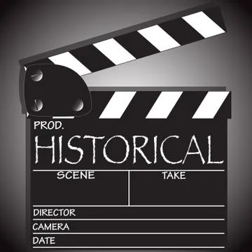 Historical Clapper Board Design Stock Illustration