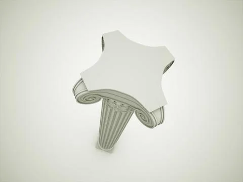 Historical column head rendered Stock Illustration