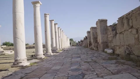 Historical columns, Historical columns from ancient Rome,  Antique columns, Stock Footage 273981448
