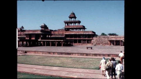 Historical Courtyard Stock Footage 276292809