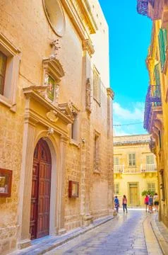 Historical edifices of Mdina, Malta Stock Photos