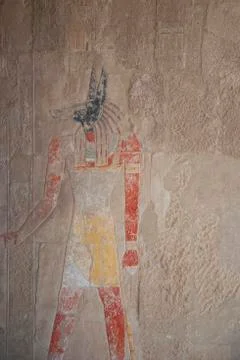 Historical egyptin the temple Foto stock