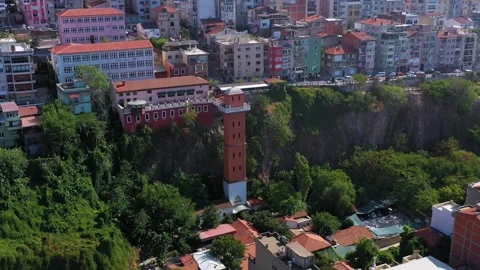 The historical elevator, the symbol of Izmir. Stock Footage 292874014