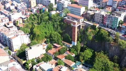 The historical elevator, the symbol of Izmir. Stock Footage 292874180