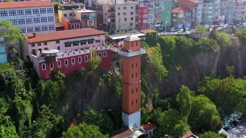 The historical elevator, the symbol of Izmir. Stock Footage 292874413