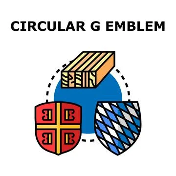 Historical emblems icon set symbolizing heritage and identification Stock Illustration