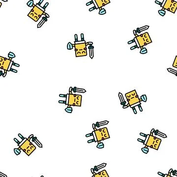 Historical fiction vector seamless pattern 스톡 일러스트