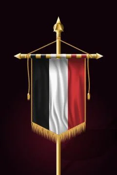 Historical Flag of Upper Volta. Festive Vertical Banner. Wall Hangings with G Stock Illustration