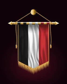 Historical Flag of Upper Volta. Festive Vertical Banner. Wall Hangings with G Stock Illustration