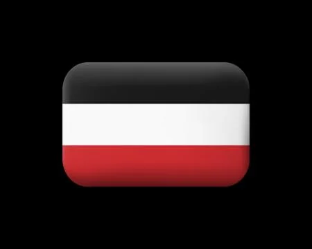 Historical Flag of Upper Volta. Matted Vector Icon and Button. Rectangular Sh Stock Illustration