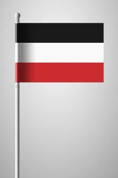 Historical Flag of Upper Volta. National Flag on Flagpole. Isolated Illustrat Stock Illustration