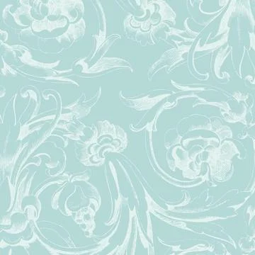 Historical floral pattern background design Stock Illustration