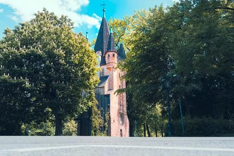 The historical FÜNFGRATTURM tower (Five-Ridge Tower) Foto stock