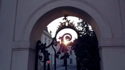 Historical Gate at Sunset Stock Photos