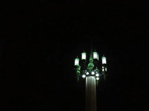 Historical Lamp at Night Stock Photos
