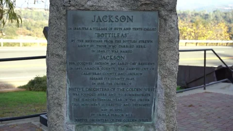 Historical Marker - Jackson, CA - 2022 Stock Footage 223749015