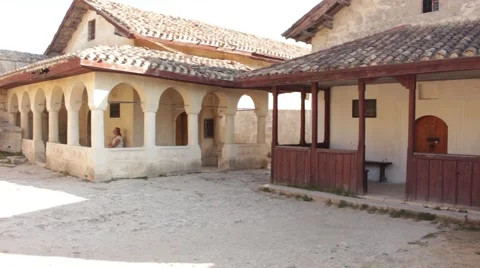 Historical Medieval Praying Temples made of Stone Stock Footage 54915651