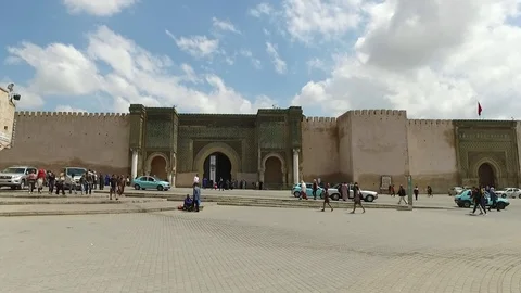 Historical Monument in Meknes Stock Footage 92420661