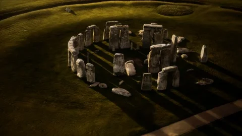 Historical monument Stonehenge in England, UK Stock Footage