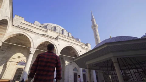 Historical mosque with four minarets. Stock Footage 212763559