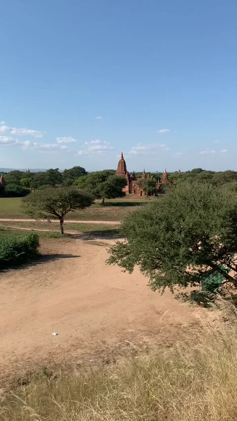 Historical park view in Bagan Vidéo 343736398