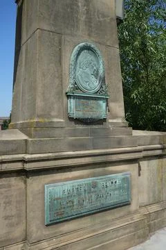 Historical Plaques, John Lombe, Exeter Bridge, Derby England. Stock Photos