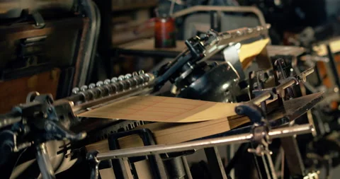Historical Printing Press Loop Stock Footage 236775157