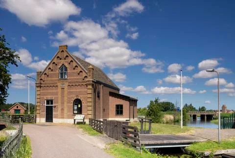 Historical pumping station Stock Photos