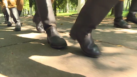 Historical reconstruction in the open air. Stock Footage 102172707