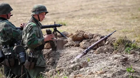 Historical reconstruction of the Second World War Stock Footage 53311997