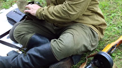 Historical reconstruction second world war. Video stock 65762391