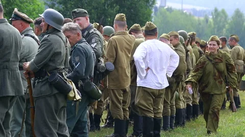 Historical reconstruction second world war. Stock Footage 65762832