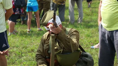 Historical reconstruction second world war. Stock Footage 65762965