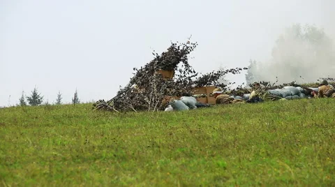 Historical reconstruction second world war. Stock Footage 65763100
