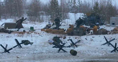 Historical reconstruction of the Second World War. Stockbeeldmateriaal 83263515