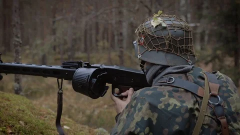 Historical Reconstruction Of The Second World War Video stock 113826814