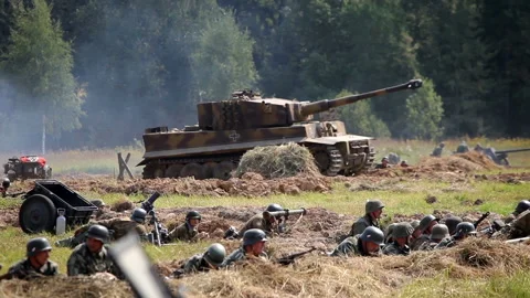 Historical reconstruction of the WW2 Stock Footage 90854668