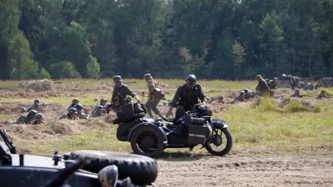 Historical reconstruction of the WW2 Stock Footage 90854736