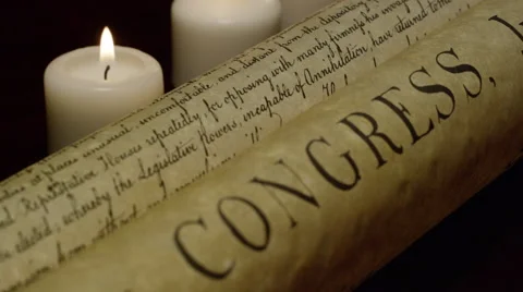 Historical Recreation - Declaration of Independence - Congress Title Video stock 60764997