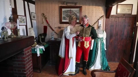 Historical reenactment groups prepare the celebration of the bicentennial of Nap Vídeos de archivo 204007505