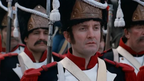 Historical reenactment of Napolean and his troops, Paris, France. Stock Footage 163174014