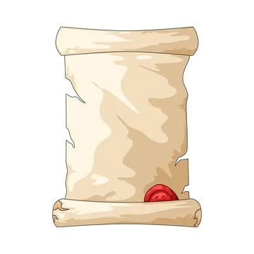 Historical scroll illustration Illustration