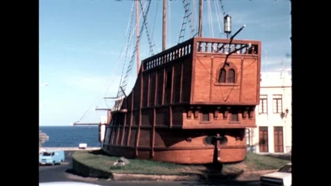 Historical Ship Replica Stock Footage 278240475