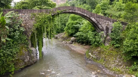Historical Stone Arch Bridge Stock-Footage 332920219