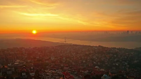 Historical sunset in the Bosphorus, Turkey Stock-Footage 172029846