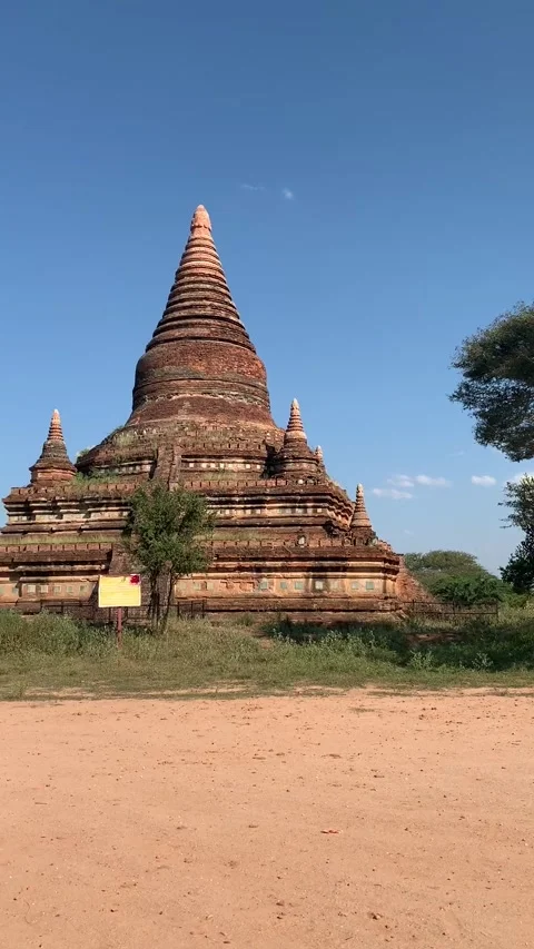 Historical temples in Bagan Stock Footage 343736351