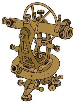 Historical theodolite Stock Illustration