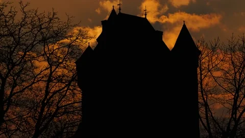 Historical Tower Silhouette: Worms Germa... | Stock Video | Pond5